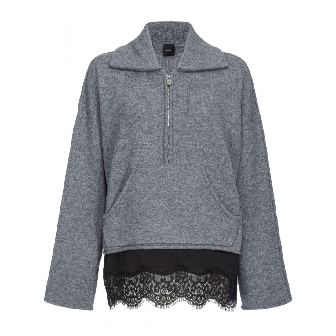 Pull 'Lace-Trim Mélange-Effect' pour Femmes