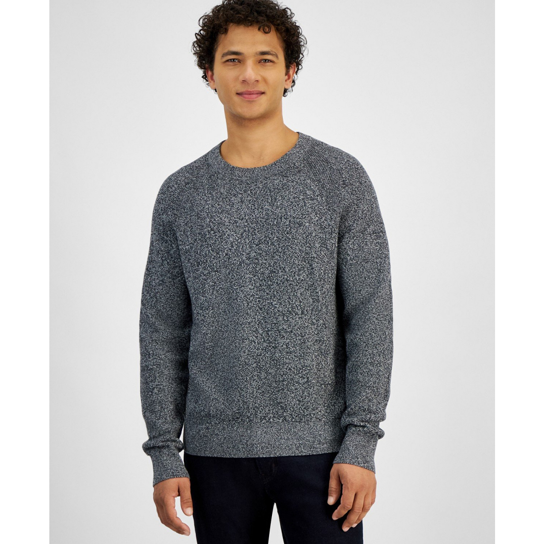 Pull 'Modern-Fit Textured Mouliné' pour Hommes