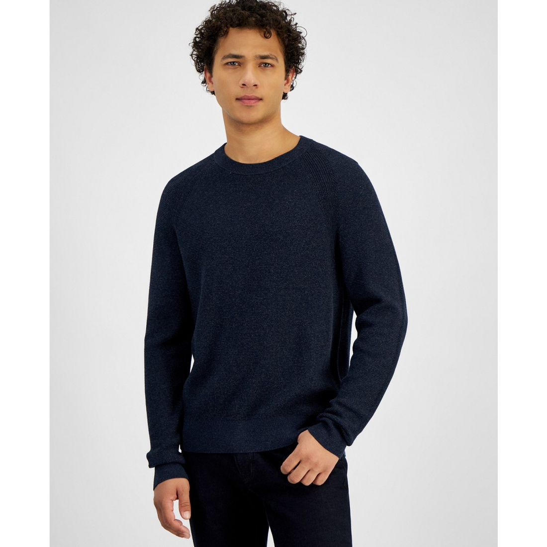 Pull 'Modern-Fit Textured Mouliné' pour Hommes