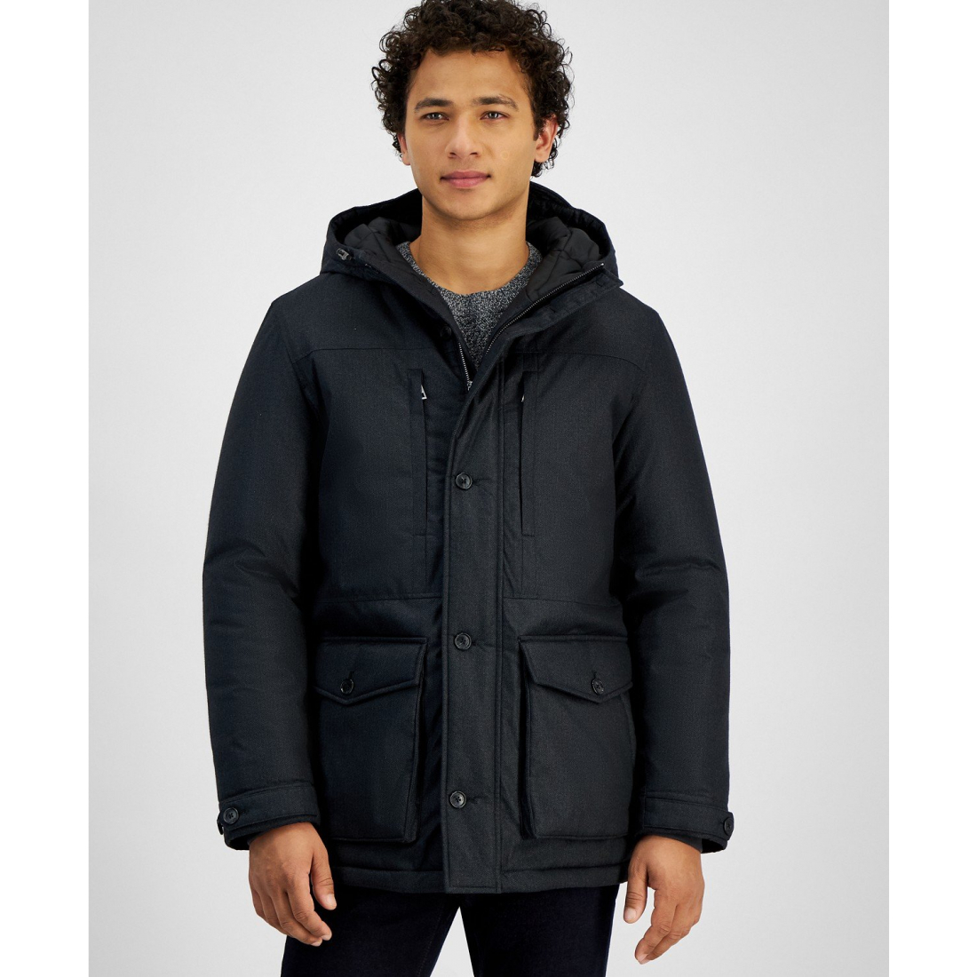 Men's 'Herringbone Hooded' Parka