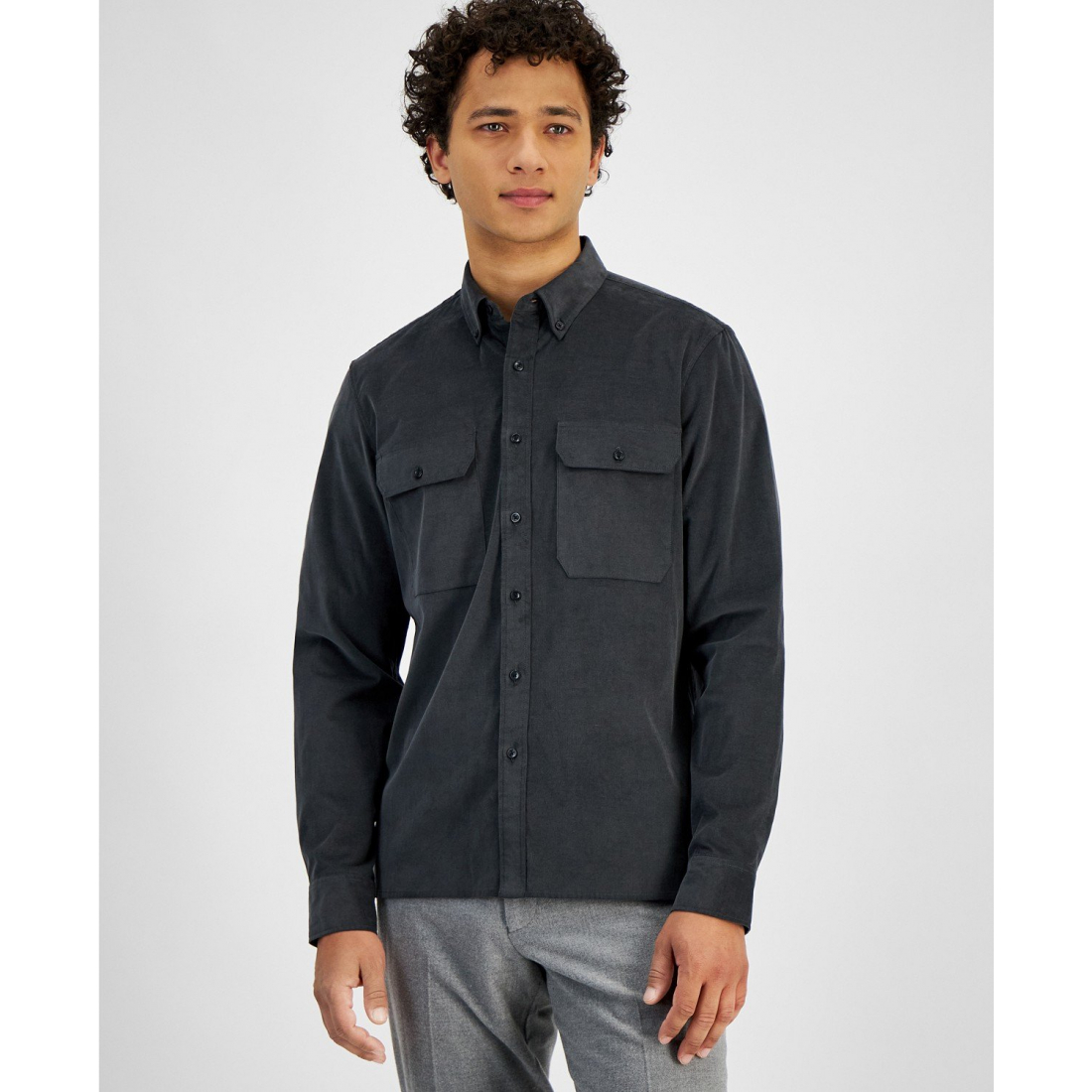 Chemise 'Classic-Fit Micro-Cord' pour Hommes