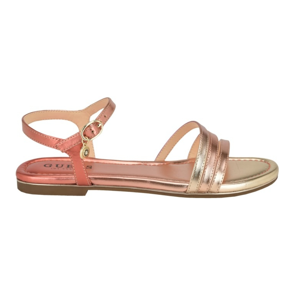 Women's 'Lyndy Patent Faux-Leather' Flat Sandals