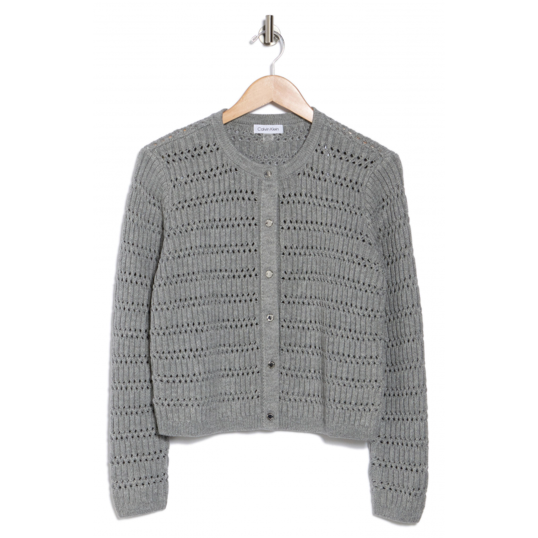 Cardigan 'Button Front Open Crochet' pour Femmes