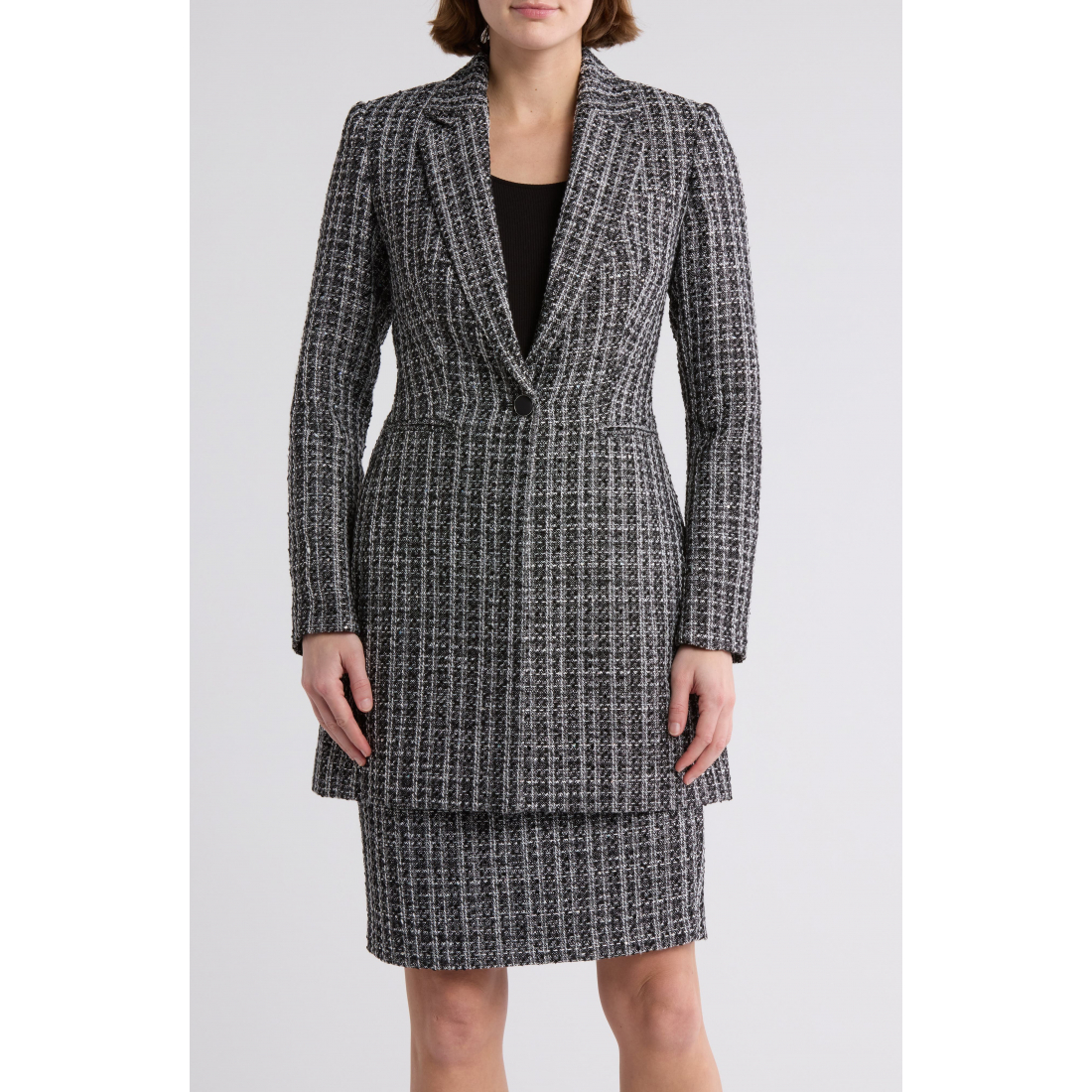 Women's 'Tweed Bouclé Long' Blazer