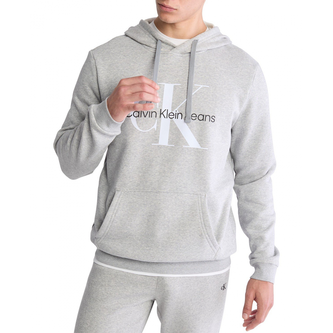 Men's 'Long Sleeve Monogram Logo Fleece Pullover' Hoodie