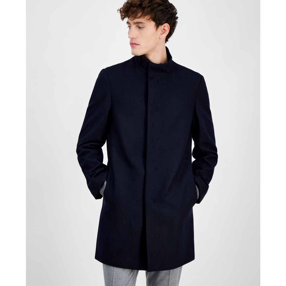 Men's 'Mayden Slim-Fit Wool Blend' Overcoat