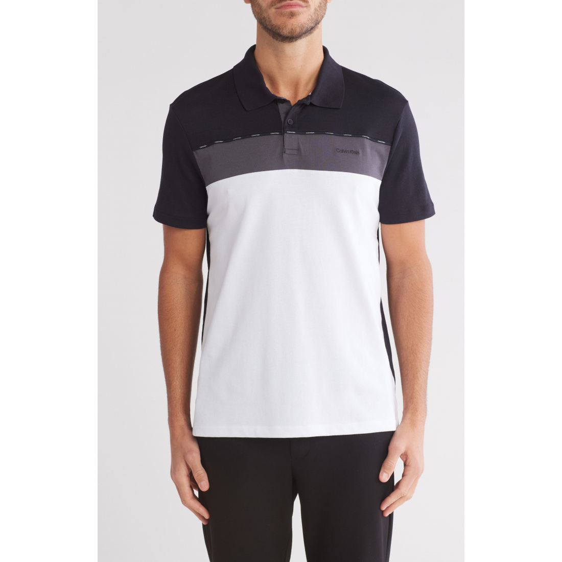 Men's 'Iconic Piped Colorblock' Polo Shirt