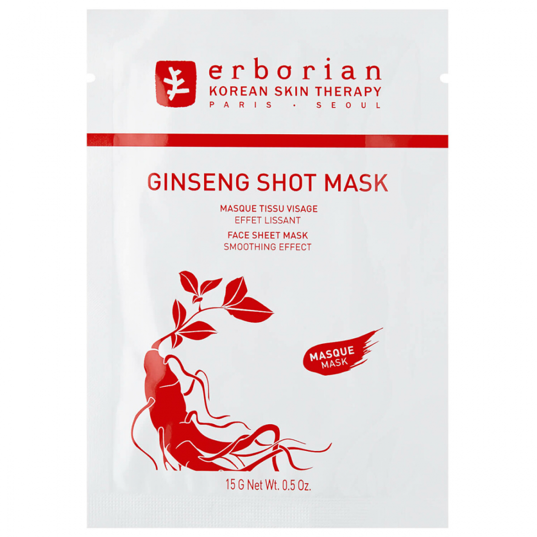 'Ginseng Shot Effet Lissant' Tissue Mask - 15 g