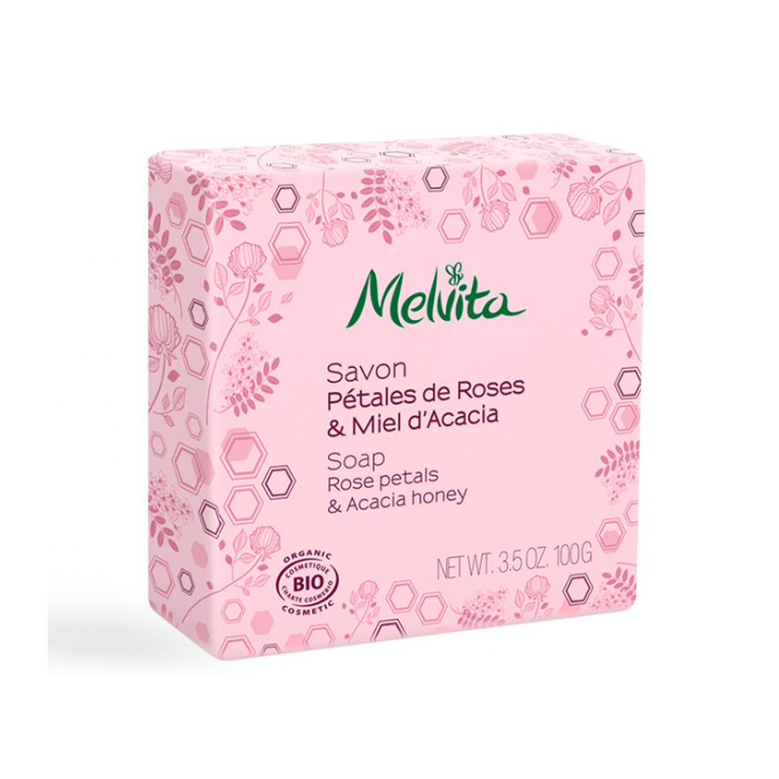 'Pétales De Rose & Miel Acacia' Soap - 100 g