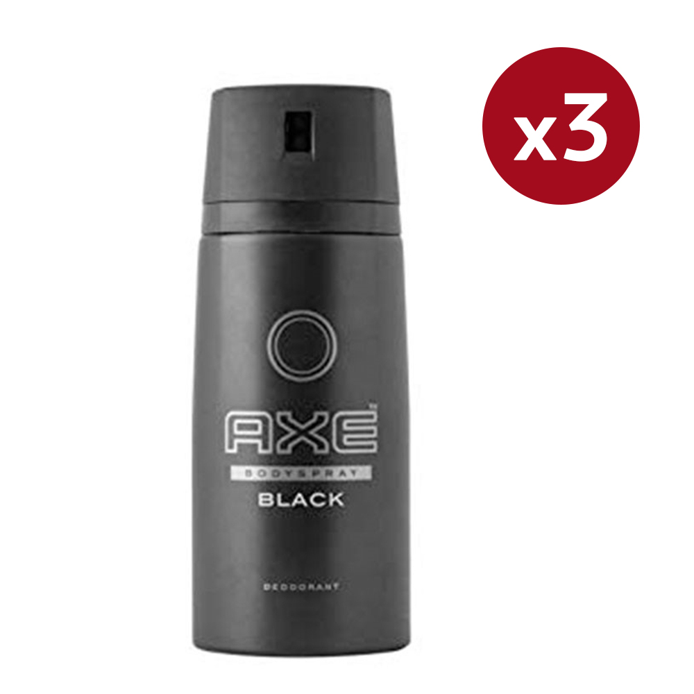 Déodorant spray 'Black' - 150 ml - pack de 3