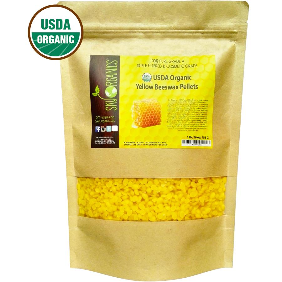 Cire d'abeille 'Organic Yellow Pellets' - 453 g