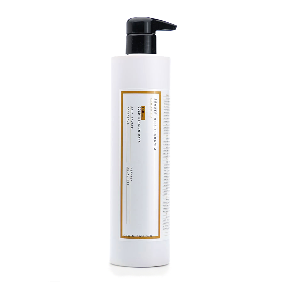 '18K Gold Keratine' Haarmaske - 500 ml