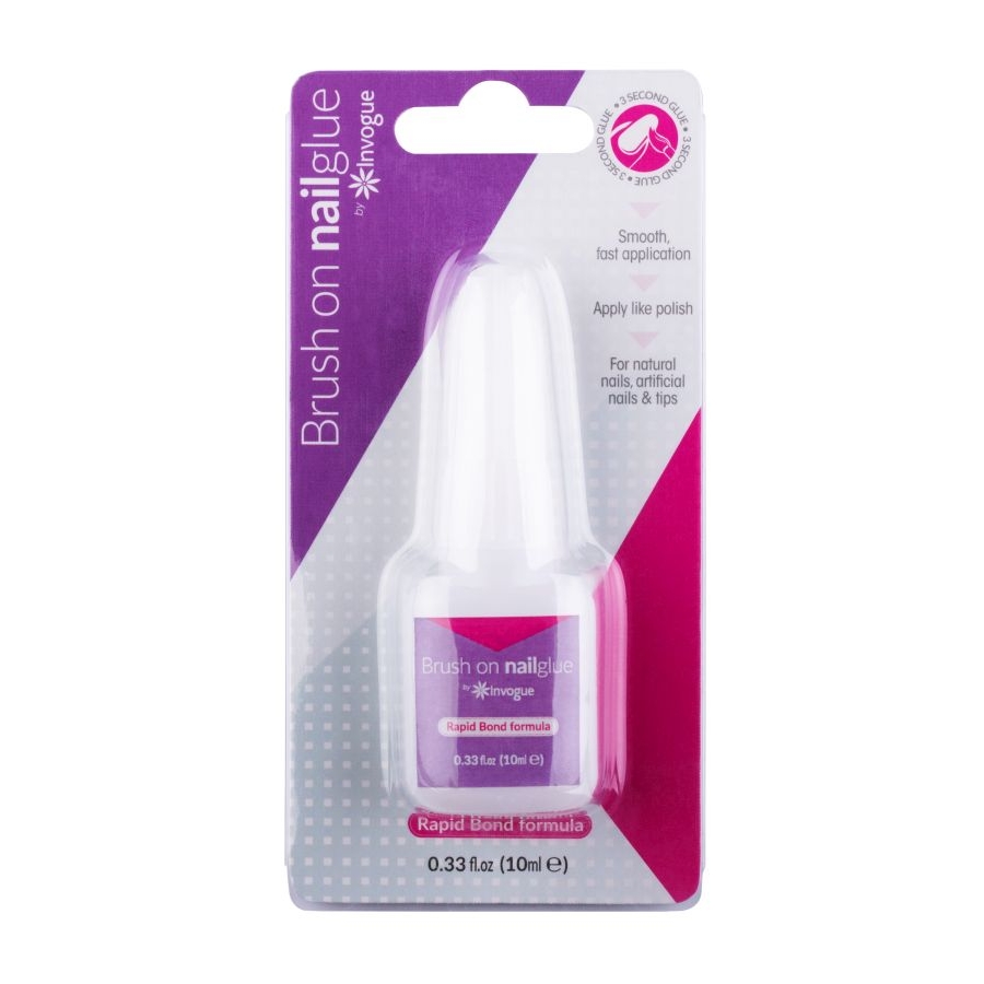 Invogue - Women's Brush on Nail Glue 10 ml