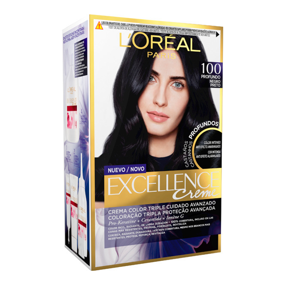 Teinture pour cheveux 'Excellence Brunette' - 100 True Black 192 ml