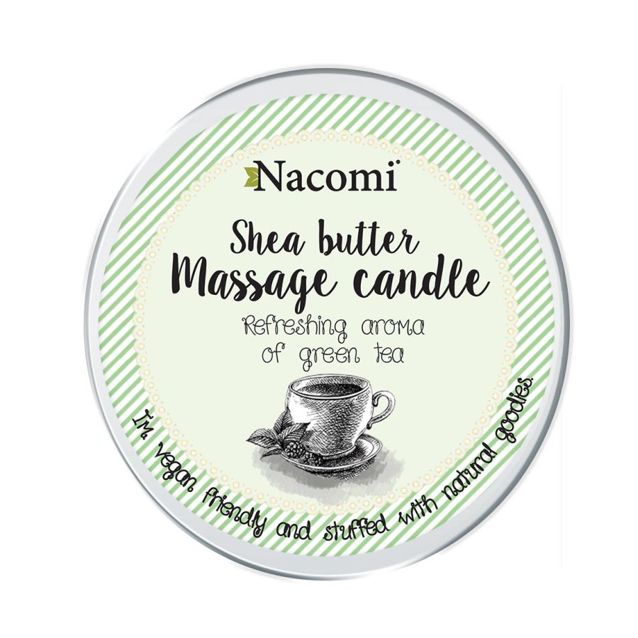 Nacomi - Shea butter massage candle - refeshing aroma of green tea - 150 g