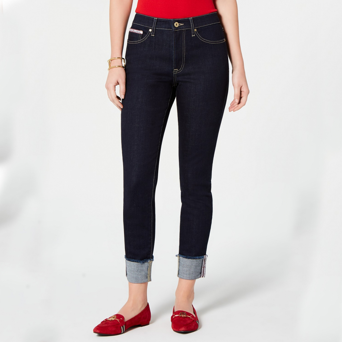 Women's 'Tribeca TH Flex Raw-Cuff Skinny Jeans'