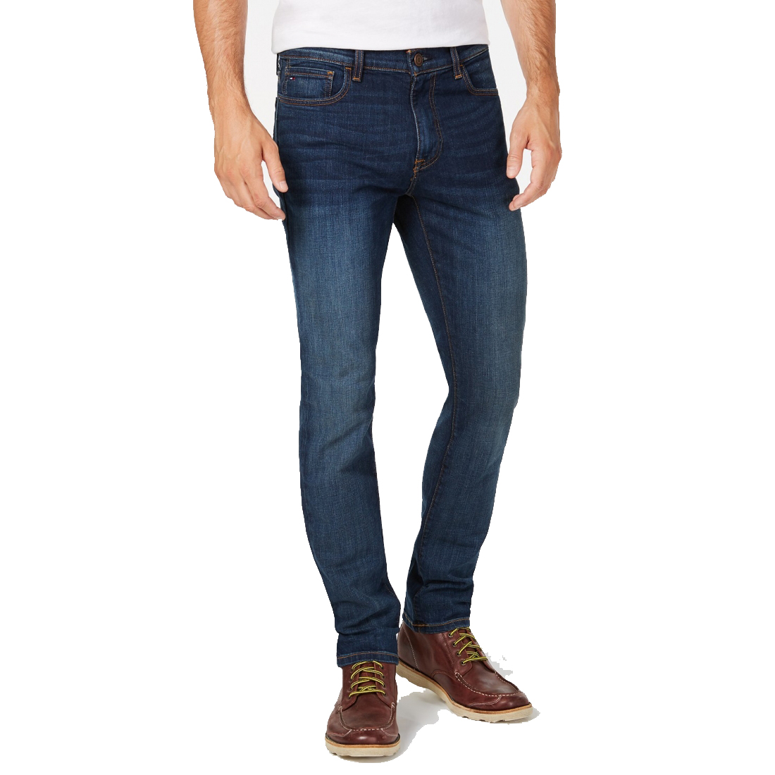 Tommy Hilfiger Straight-Fit Stretch Jeans pour Hommes