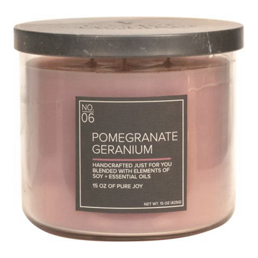 Bougie 3 mèches - Pomegrante Geranium 480 g