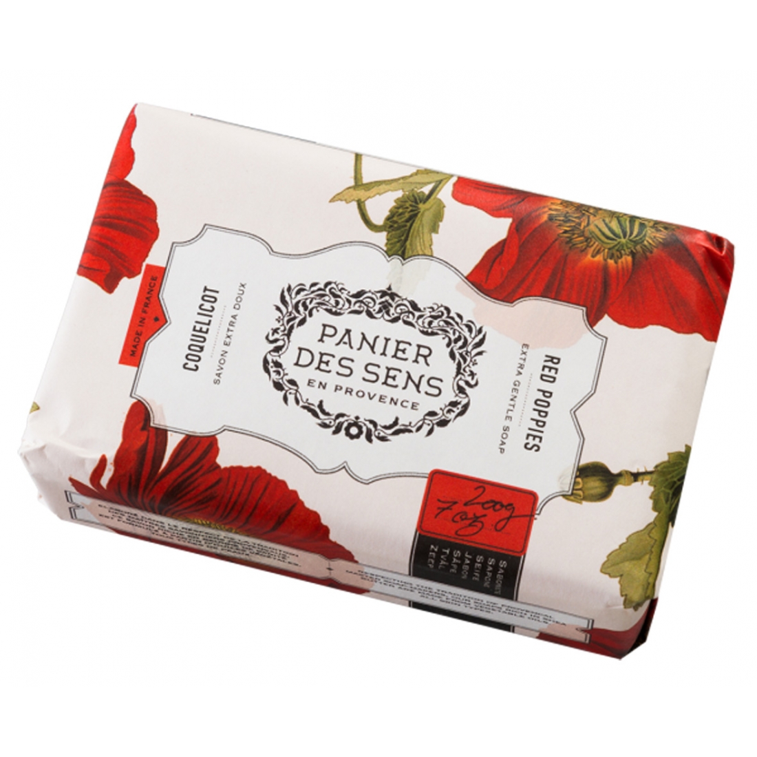 Pain de savon 'Coquelicots Rouges' - 200 g