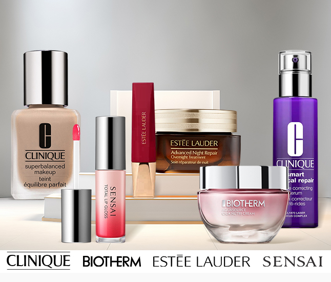 Clinique | Biotherm | Estée Lauder | Sensai