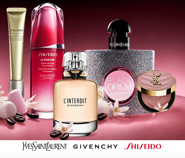 YSL | Givenchy | Shiseido