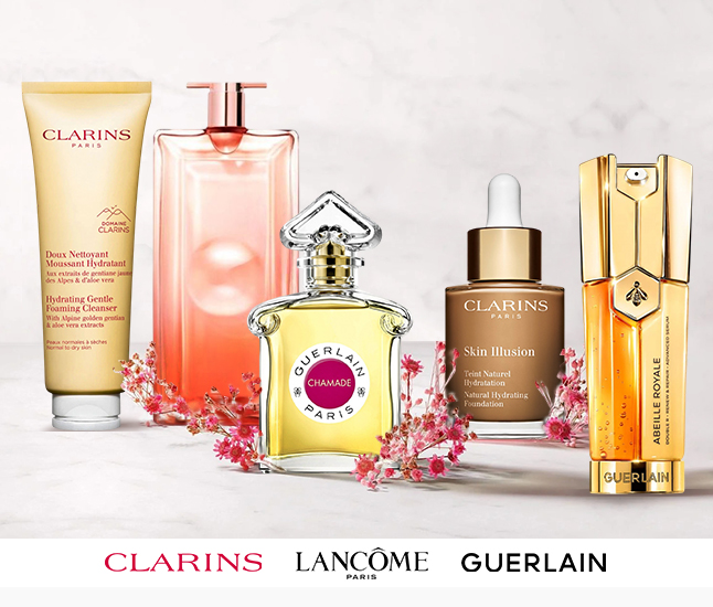 Clarins, Lancôme & Guerlain